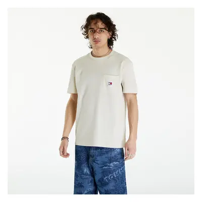 Póló Tommy Jeans Regular Waffle Short Sleeve Pocket Tee Newsprint