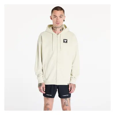 Pulóver Under Armour Project Rock Heavyweight Terry Full Zip Sweatshirt Silt/ Black