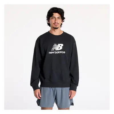 Pulóver New Balance Sport Essentials French Terry Logo Crew Sweatshirt Black