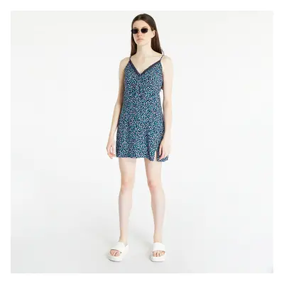 Ruha TOMMY JEANS Ditsy Floral Print Lace Trim Dress Blue