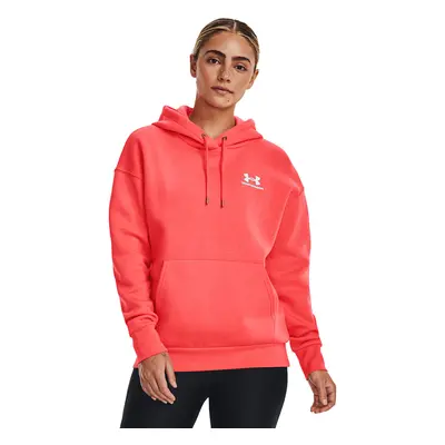 Pulóver Under Armour Essential Fleece Hoodie Venom Red