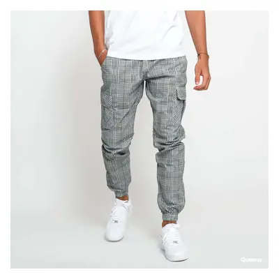 Nadrágok Urban Classics AOP Glencheck Cargo Jog Pants Grey