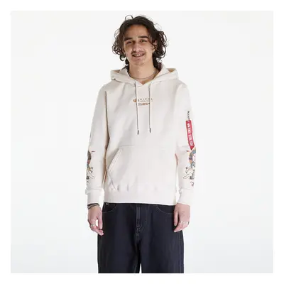 Pulóver Alpha Industries Dragon EMB Hoody Jet Stream White