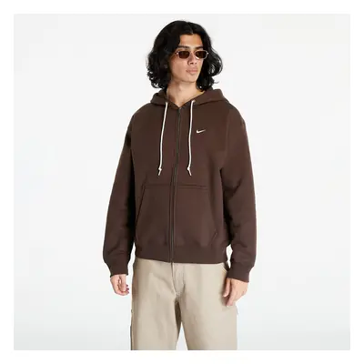 Pulóver Nike Solo Swoosh Full-Zip Hoodie Baroque Brown/ White