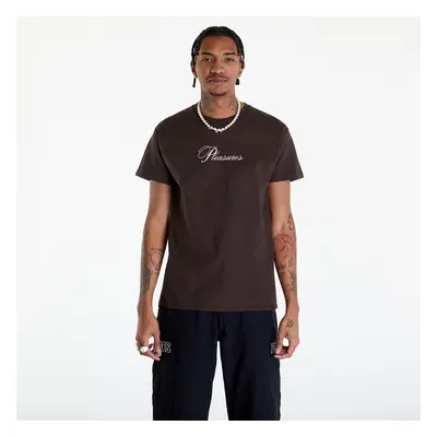 Póló PLEASURES Stack T-Shirt Brown