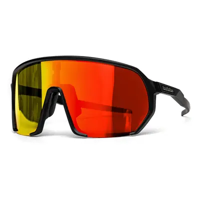 Napszemüvegek Horsefeathers Archie Bike Sunglasses Black/ Mirror Red