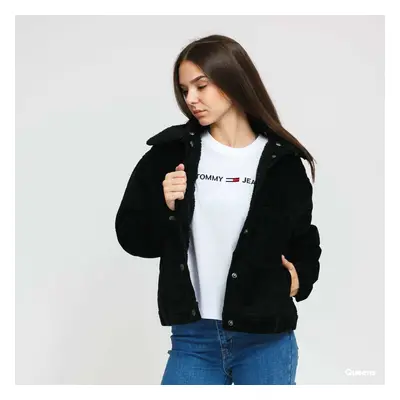 Kabát Urban Classics Ladies Oversized Corduroy Sherpa Jacket Black