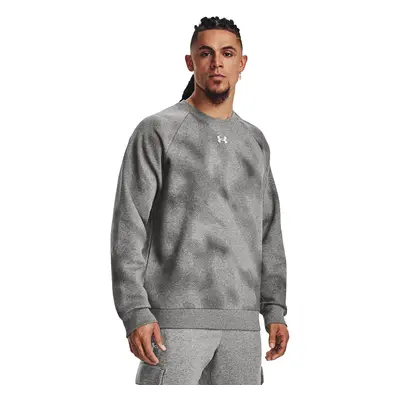 Pulóver Under Armour Rival Fleece Printed Crew Castlerock Light Heather