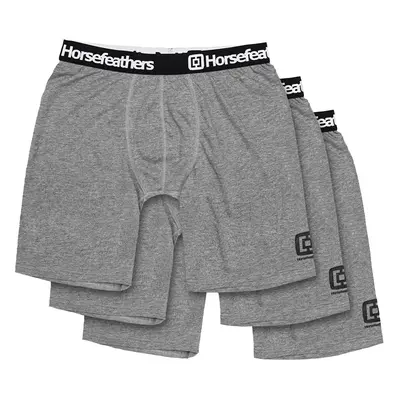 Horsefeathers Dynasty Long 3-Pack Boxer Shorts Heather Gray