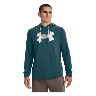 Pulóver Under Armour Rival Terry Logo Hoodie Tourmaline Teal