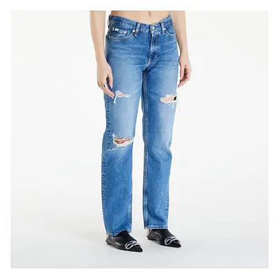 Nadrágok Calvin Klein Jeans Low Rise Straight Jeans Denim Medium