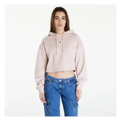 Pulóver Calvin Klein Jeans Woven Label Hoodie Sepia Rose