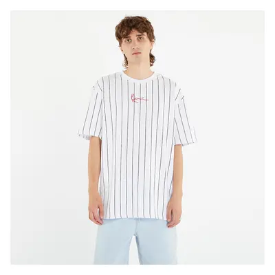 Póló Karl Kani Small Signature Pinstripe Tee White/ Black