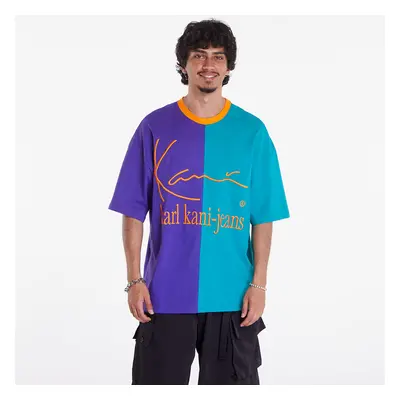 Póló Karl Kani KKJ Block Boxy Tee Petrol/ Purple