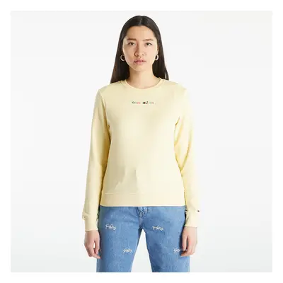 Pulóver Tommy Jeans Regular Color Serif Sweatshirt Yellow