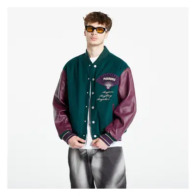 Bomber PLEASURES Fan Varsity Jacket Green