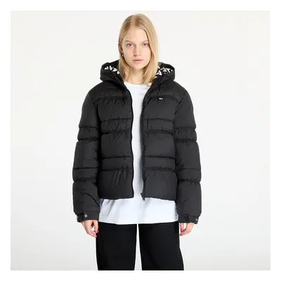 Kabát Tommy Jeans Quilt Rouch Tape Jacket Black