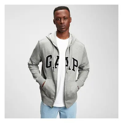 Pulóver GAP Xls Ft Arch Fz Hoodie Grey Heather