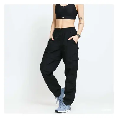 Nadrágok Urban Classics Ladies Shiny Crinkle Nylon Zip Pants Black