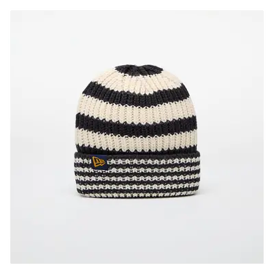 Kalap New Era Knit Medium Stripe Beanie Navy/ Light Cream