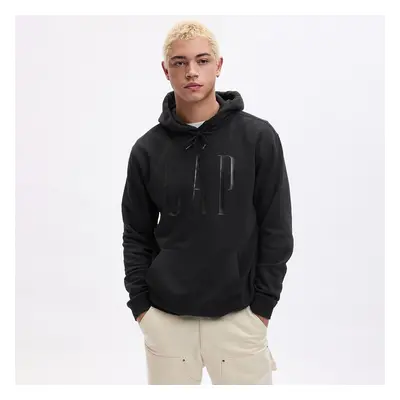 Pulóver GAP Shine Logo Hoodie True Black