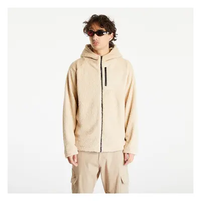 Pulóver Urban Classics Hooded Sherpa Zip Jacket Dark Sand