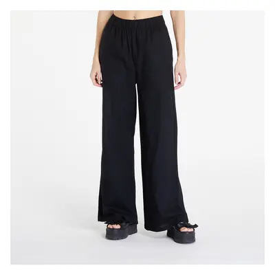 Nadrágok Urban Classics Ladies Linen Mixed Wide Pants Black