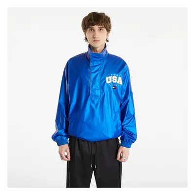 Kabát TOMMY JEANS Relaxed Metallic Popover Jacket Ultra Blue