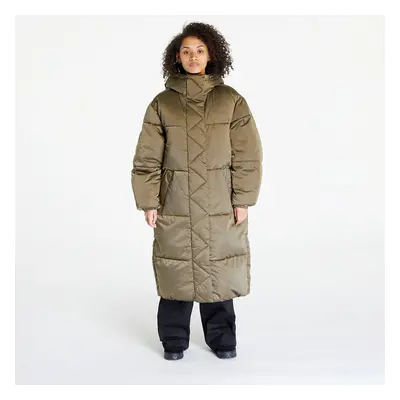 Kabát TOMMY JEANS Long Satin Puffer Green