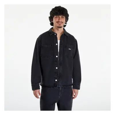 Kabát OBEY Winston Shirt Jacket Faded Black