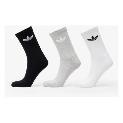 adidas Trefoil Cushion Crew Sock 6-Pack Black/ White/ Medium Grey Heather