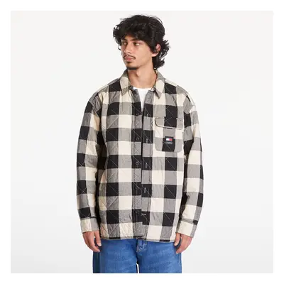 Kabát Tommy Jeans Lined Check Overshirt Black