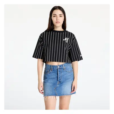 Póló New Era Pinstripe Crop Tee Black/ Off White