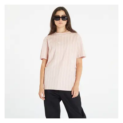 Póló Karl Kani Small Signature Pinstripe Os Tee Dusty Rose/ White