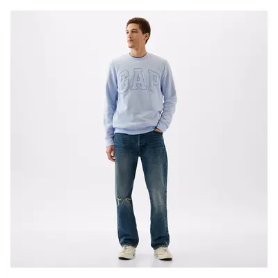 Pulóver GAP Logo Crewneck Sweatshirt Bicoastal Blue