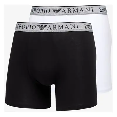 EA7 Emporio Armani Men's Knit Trunk 2-Pack Nero/ Bianco