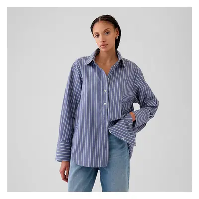 Ing GAP Stripy Big Shirt Blue Green Stripe