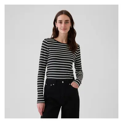 Póló GAP Modal Crew Black White Stripe