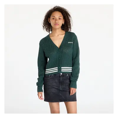 Pulóver adidas Knit Cardigan Mineral Green