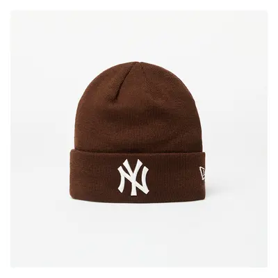 Kalap New Era New York Yankees League Essential Cuff Knit Beanie Hat Nfl Brown Suede/ Off White