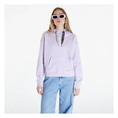 Pulóver Tommy Jeans Boxy Logo Drawcord Hoodie Lavender Flower