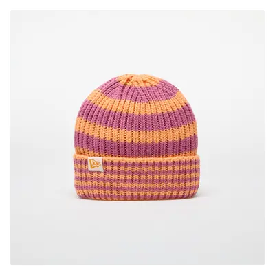 Kalap New Era Knit Medium Stripe Beanie Orange Glaze