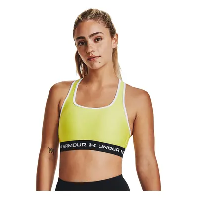 Melltartó Under Armour Crossback Mid Bra Lime Yellow