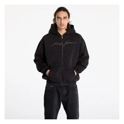 Pulóver Karl Kani Autograph Heavy OS Zip Hoodie Black