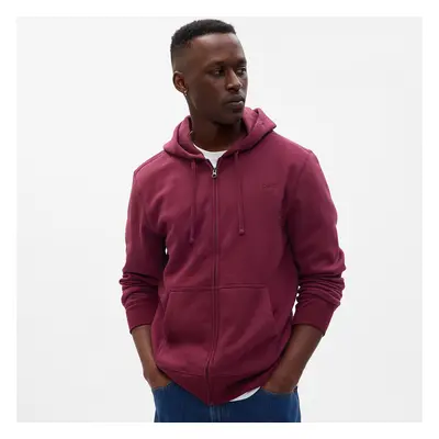 Pulóver GAP Fullzip Logo Hoodie Deep Garnet Red 501