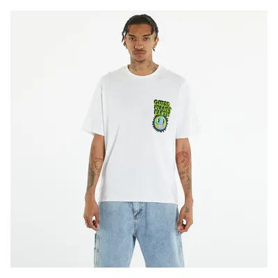 Póló GUESS Go Earth Day Planet Tee Pure White