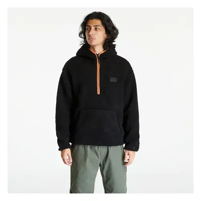 Pulóver Calvin Klein Jeans Sherpa Half-Zip Hoodie Black