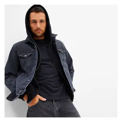 Kabát GAP Denim Jacket Black Wash