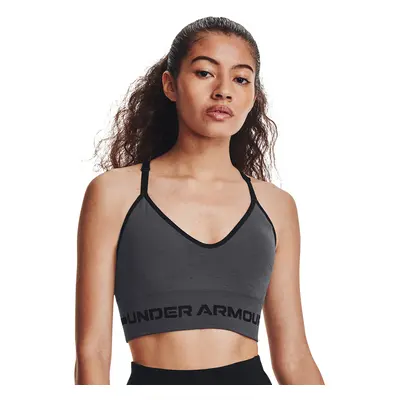 Melltartó Under Armour Seamless Low Long Htr Bra Pitch Gray