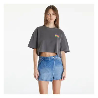 Póló Tommy Jeans Oversized Cropped Summer Flag Tee Black